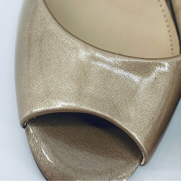 Enzo Angiolini Eamistle Natural Nude Peep Toe Heels With Ankle Lace Bows Sz 6.5M - Picture 4 of 13